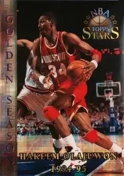 1996-97 Topps Stars #83 Finest Atomic Refractors Hakeem Olajuwon