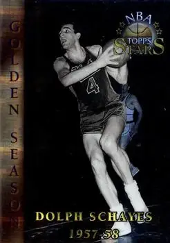 1996-97 Topps Stars - Finest Atomic Refractors #91 - Dolph Schayes - Syracuse Nationals - Front