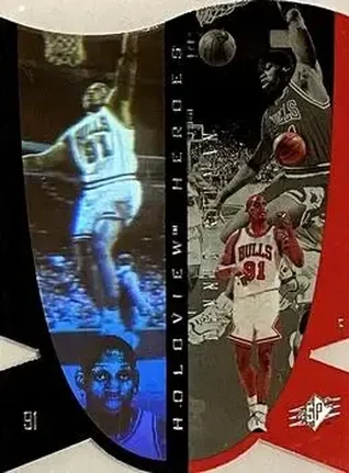 1997 SPx #H14 Holoview Heroes Dennis Rodman