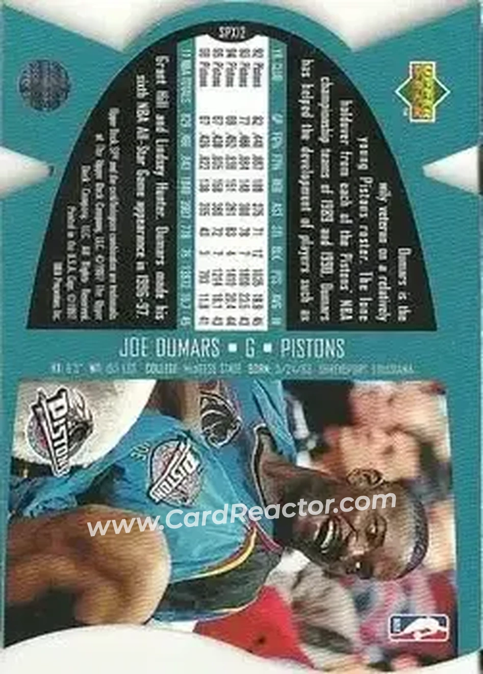 Back of Joe Dumars