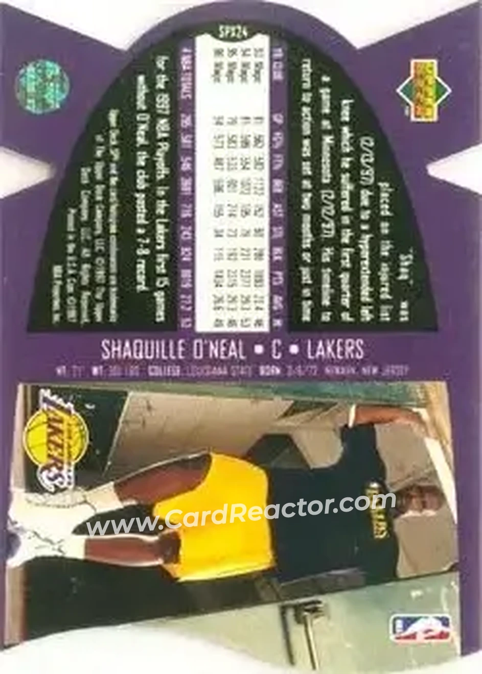 Back of Shaquille O'Neal