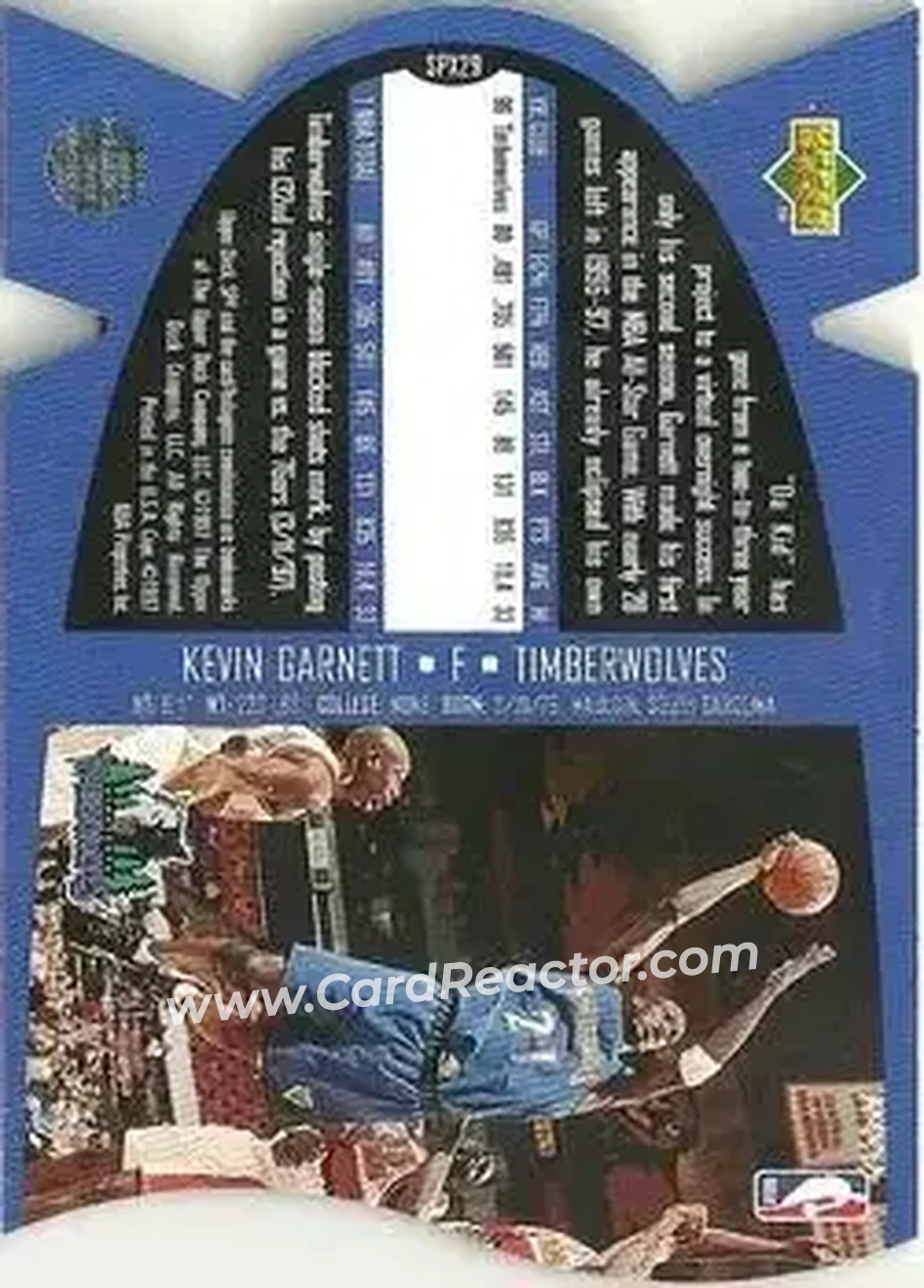 Back of Kevin Garnett