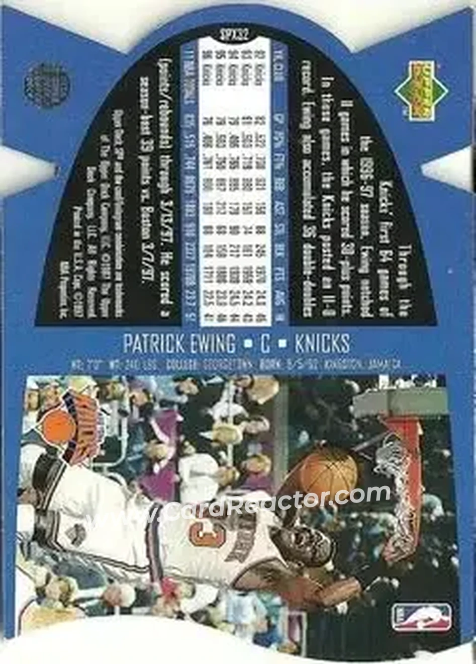 Back of Patrick Ewing