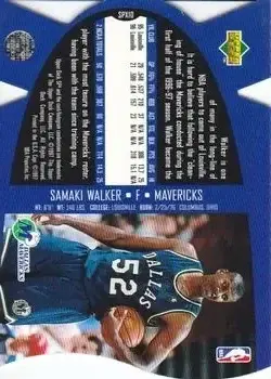 1997 SPx - Gold #SPX10 - Samaki Walker - Dallas Mavericks - Back