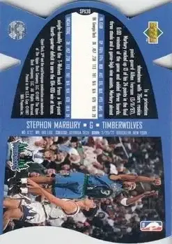 1997 SPx - Gold #SPX30 - Stephon Marbury - Minnesota Timberwolves - Back