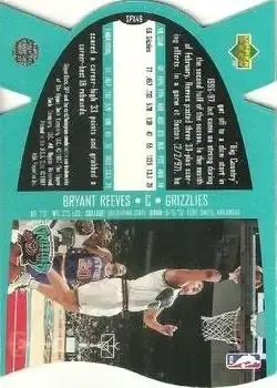 1997 SPx - Gold #SPX49 - Bryant Reeves - Vancouver Grizzlies - Back