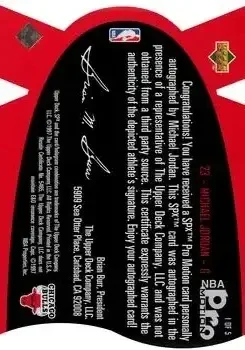 Back of Michael Jordan