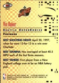 Back of Vin Baker
