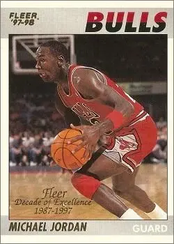 1997-98 Fleer - Decade of Excellence #5 - Michael Jordan - Chicago Bulls - Front