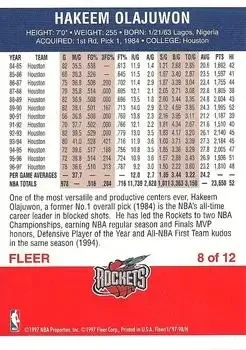 Back of Hakeem Olajuwon