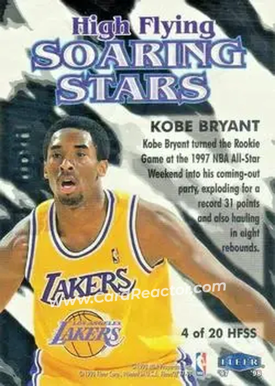 Back of Kobe Bryant