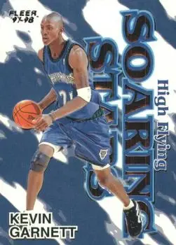 1997-98 Fleer - High Flying Soaring Stars #6 HFSS - Kevin Garnett - Minnesota Timberwolves - Front