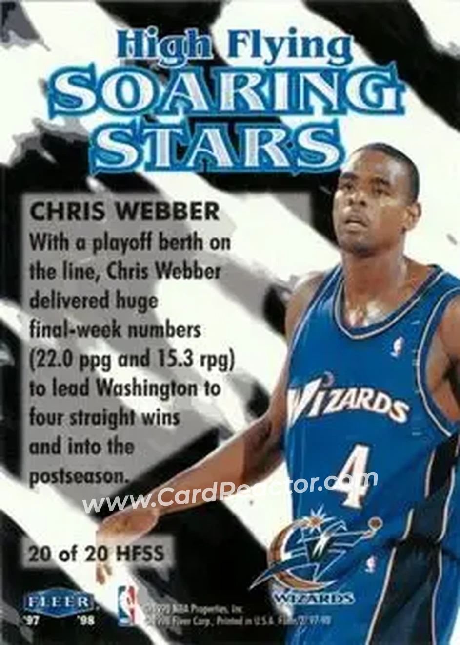 Back of Chris Webber