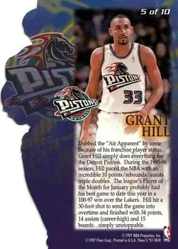 1997-98 Fleer - Franchise Futures #5 - Grant Hill - Detroit Pistons - Back
