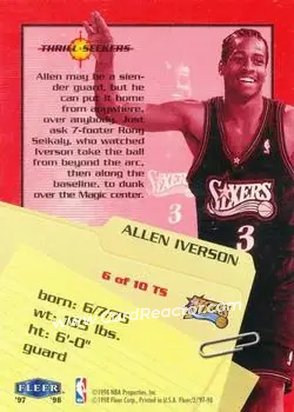 Back of Allen Iverson
