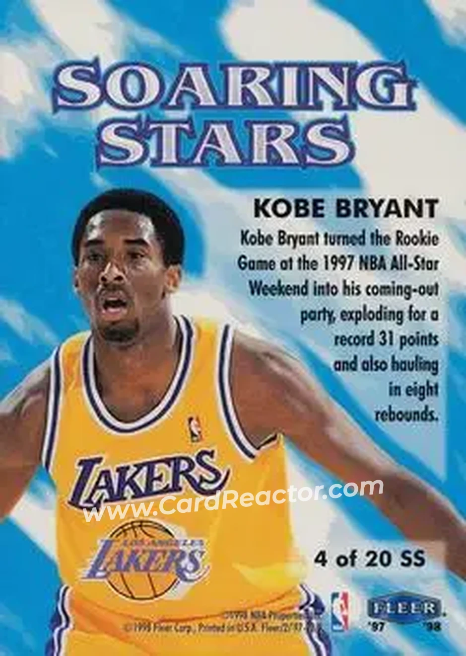 Back of Kobe Bryant