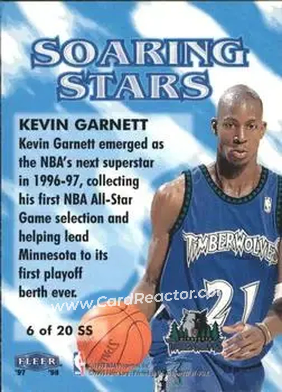 Back of Kevin Garnett