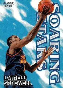 1997-98 Fleer - Soaring Stars #17SS - Latrell Sprewell - Golden State Warriors - Front