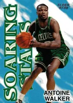 1997-98 Fleer - Soaring Stars #19SS - Antoine Walker - Boston Celtics - Front 1997-98 Fleer - Soaring Stars #19SS - Antoine Walker - Boston Celtics - Front