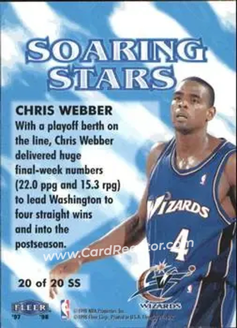 Back of Chris Webber