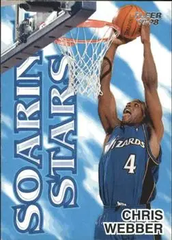 1997-98 Fleer - Soaring Stars #20SS - Chris Webber - Washington Wizards - Front 1997-98 Fleer - Soaring Stars #20SS - Chris Webber - Washington Wizards - Front