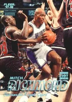 1997-98 Fleer - Traditions Tiffany #2 - Mitch Richmond - Sacramento Kings - Front 1997-98 Fleer - Traditions Tiffany #2 - Mitch Richmond - Sacramento Kings - Front