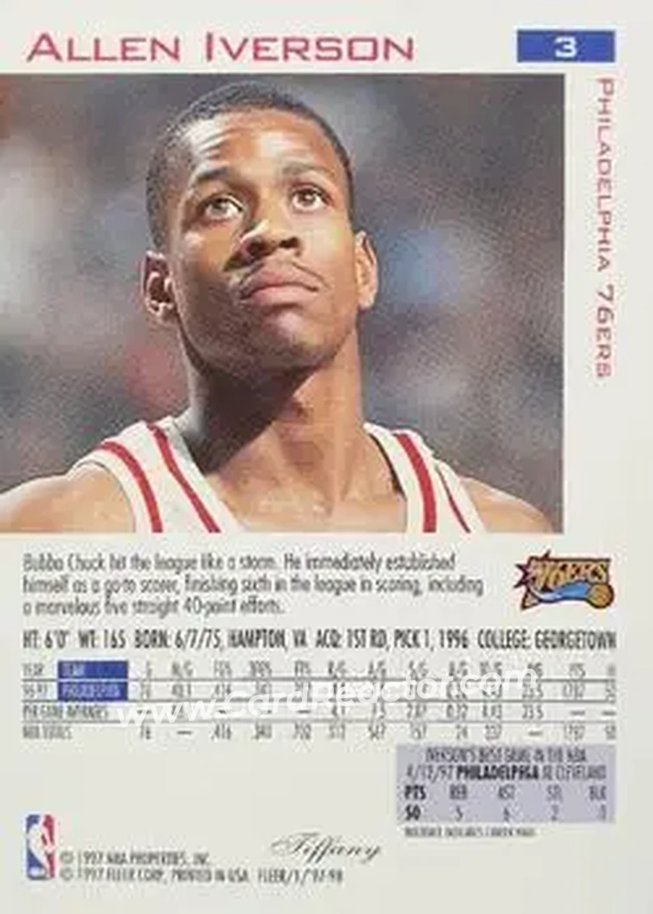 Back of Allen Iverson