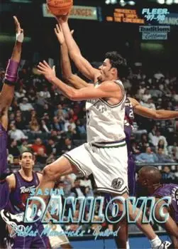 1997-98 Fleer - Traditions Tiffany #5 - Sasha Danilović - Dallas Mavericks - Front