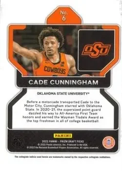 Back of Cade Cunningham