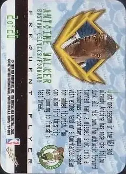 1997-98 Hoops - Frequent Flyer Club First Class Upgrade #2 - Antoine Walker - Boston Celtics - Back