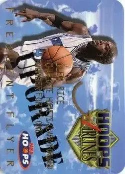 1997-98 Hoops - Frequent Flyer Club First Class Upgrade #3 - Glen Rice - Charlotte Hornets - Front 1997-98 Hoops - Frequent Flyer Club First Class Upgrade #3 - Glen Rice - Charlotte Hornets - Front