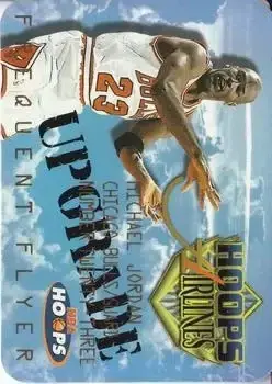 1997-98 Hoops - Frequent Flyer Club First Class Upgrade #4 - Michael Jordan - Chicago Bulls - Front