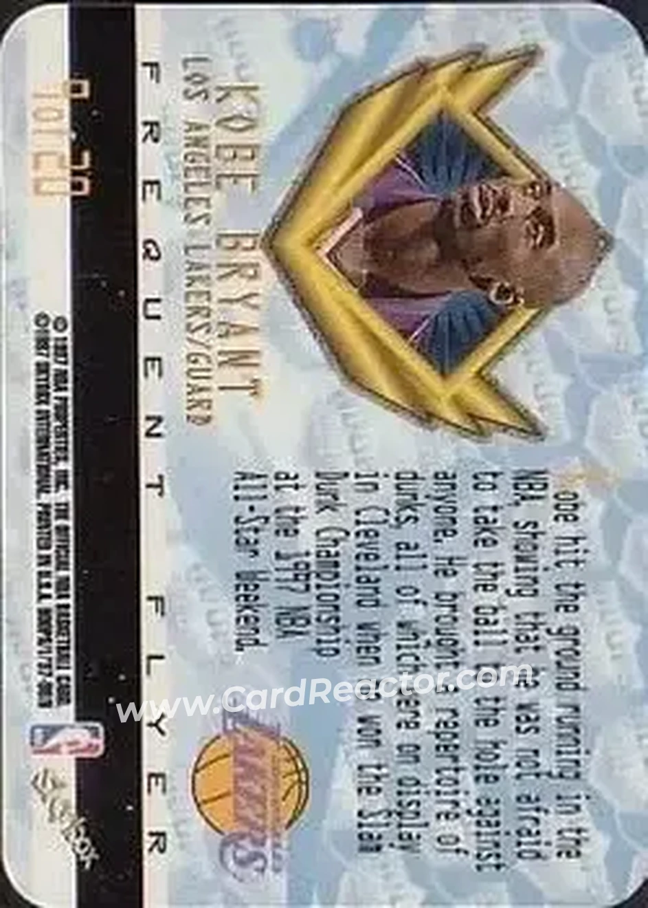 Back of Kobe Bryant