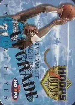 1997-98 Hoops - Frequent Flyer Club First Class Upgrade #12 - Kevin Garnett - Minnesota Timberwolves - Front