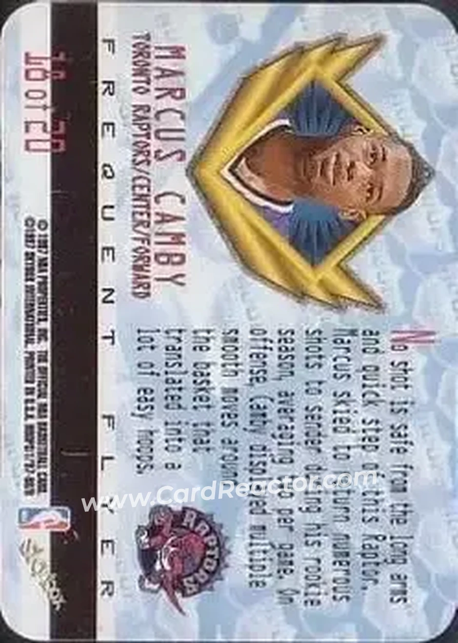 Back of Marcus Camby