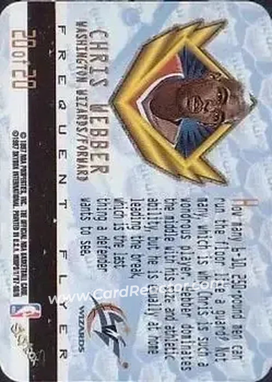 Back of Chris Webber