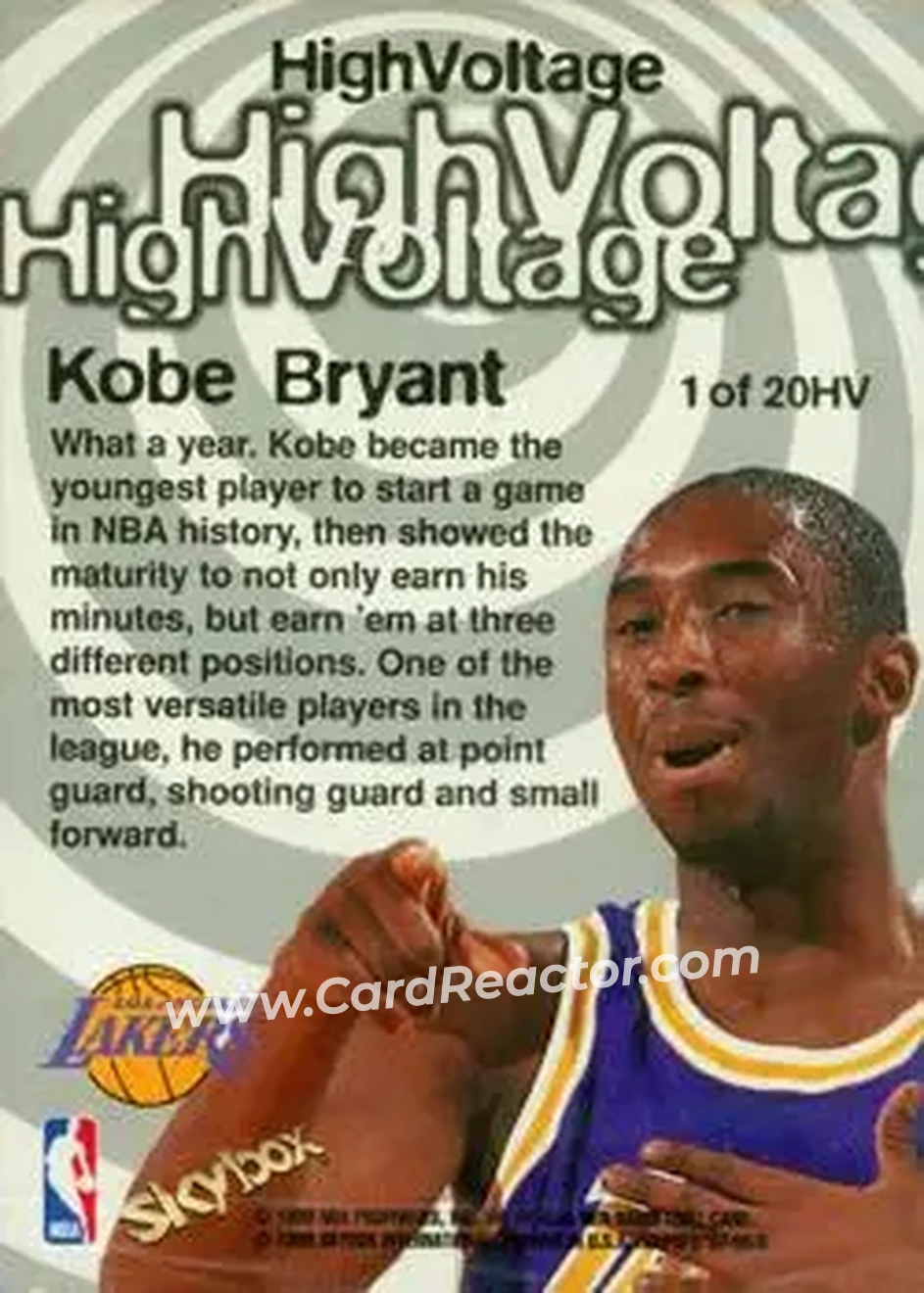 Back of Kobe Bryant