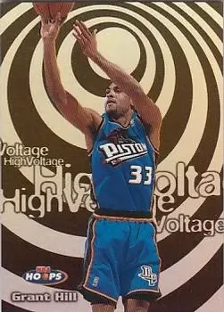 1997-98 Hoops - High Voltage #5 HV - Grant Hill - Detroit Pistons - Front 1997-98 Hoops - High Voltage #5 HV - Grant Hill - Detroit Pistons - Front