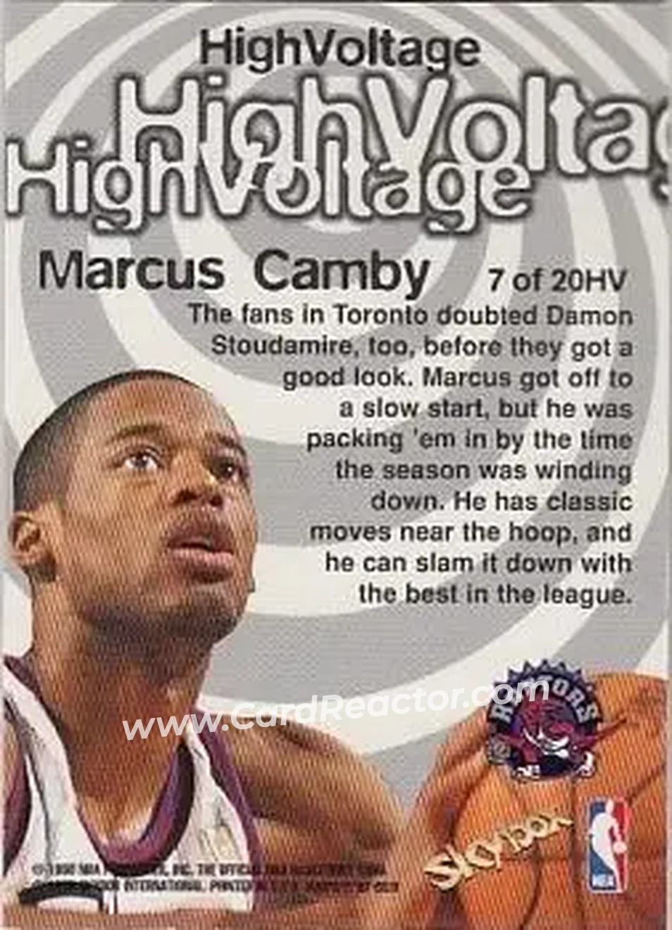 Back of Marcus Camby