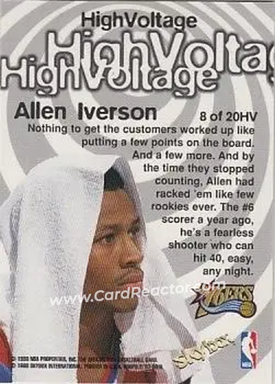 Back of Allen Iverson