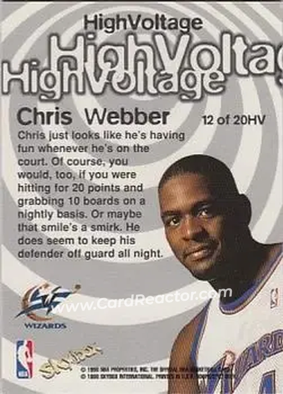 Back of Chris Webber