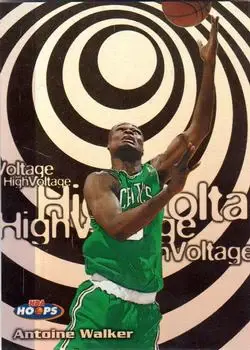 1997-98 Hoops - High Voltage #13 HV - Antoine Walker - Boston Celtics - Front 1997-98 Hoops - High Voltage #13 HV - Antoine Walker - Boston Celtics - Front