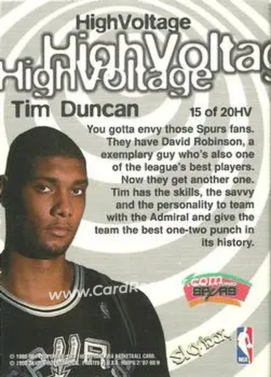 Back of Tim Duncan