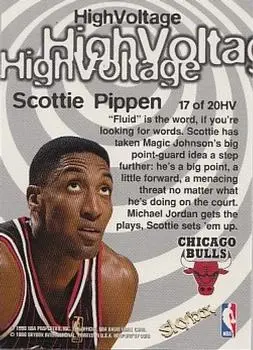 1997-98 Hoops - High Voltage #17 HV - Scottie Pippen - Chicago Bulls - Back
