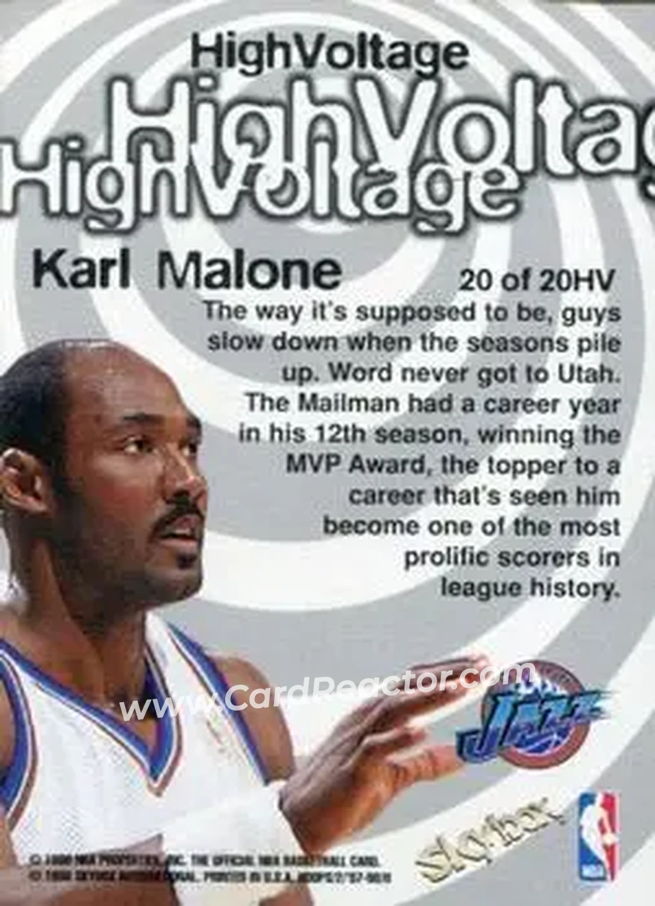 Back of Karl Malone