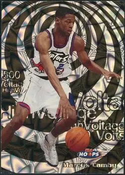 1997-98 Hoops - High Voltage 500 Volts #7 HV - Marcus Camby - Toronto Raptors - Front 1997-98 Hoops - High Voltage 500 Volts #7 HV - Marcus Camby - Toronto Raptors - Front