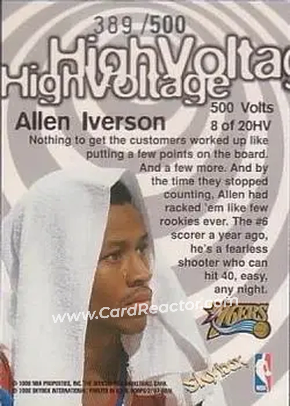 Back of Allen Iverson