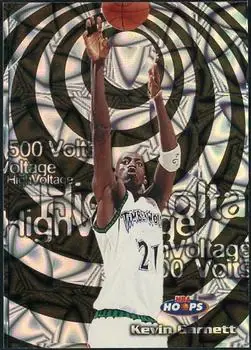 1997-98 Hoops - High Voltage 500 Volts #10 HV - Kevin Garnett - Minnesota Timberwolves - Front 1997-98 Hoops - High Voltage 500 Volts #10 HV - Kevin Garnett - Minnesota Timberwolves - Front