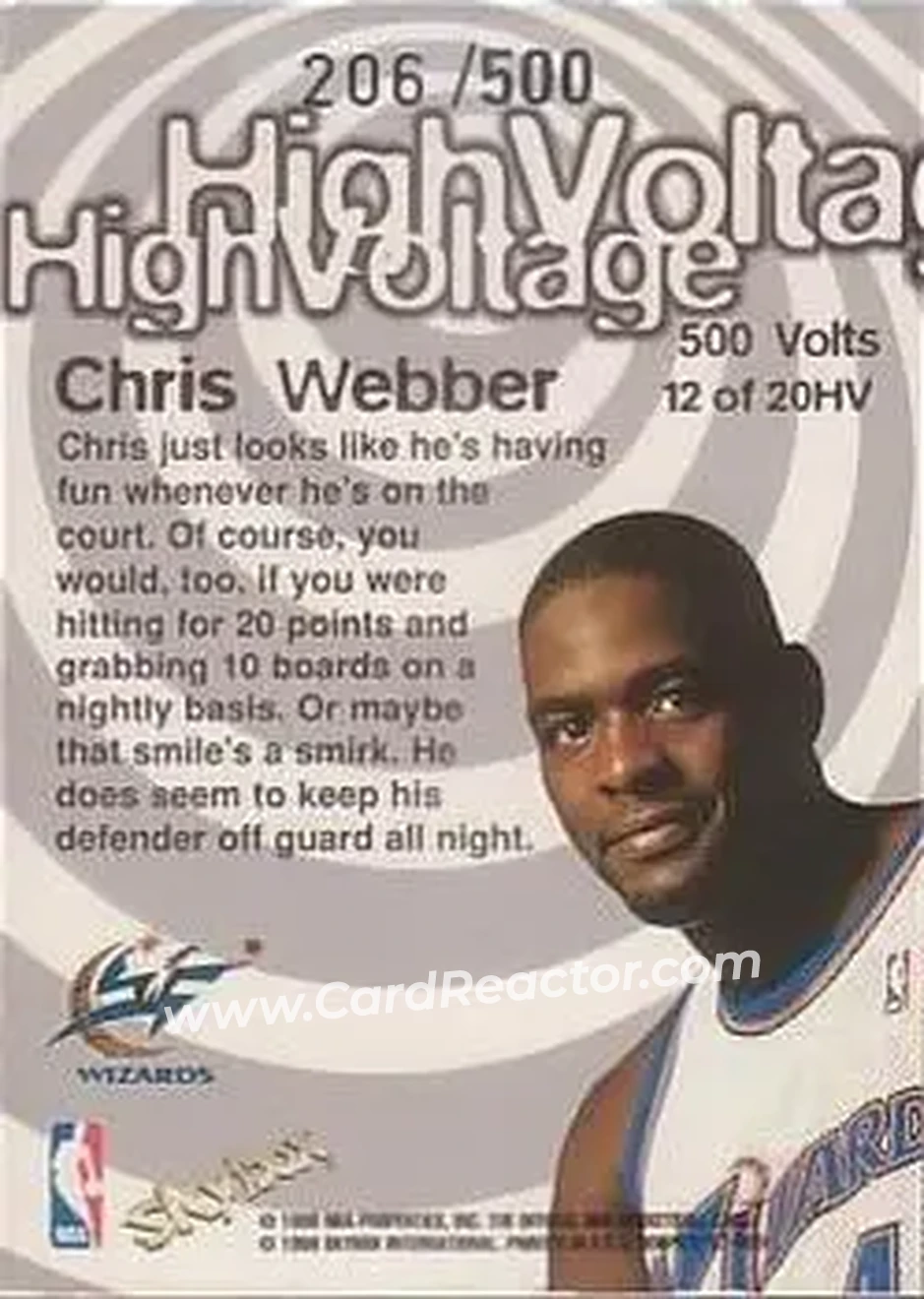 Back of Chris Webber
