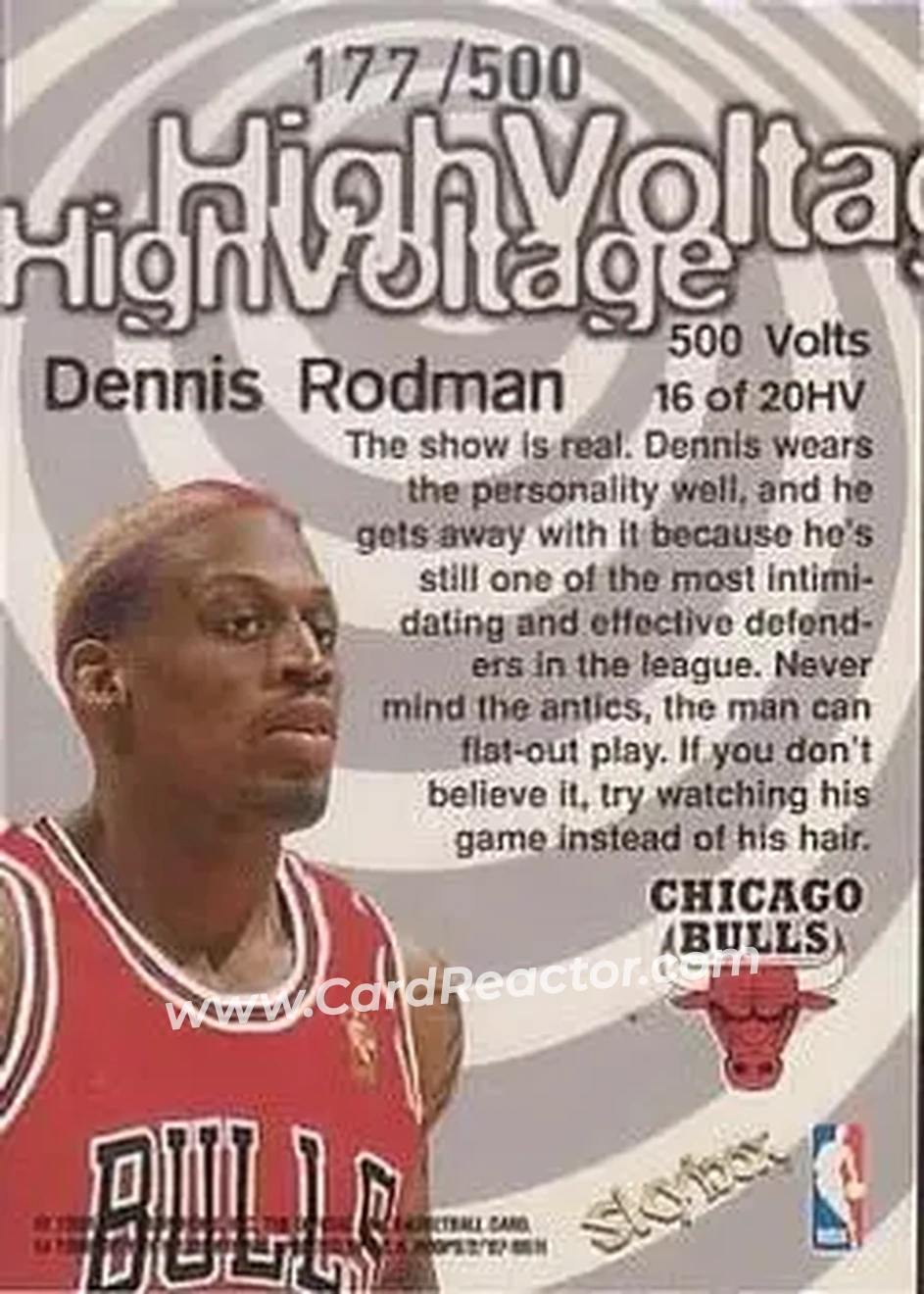 Back of Dennis Rodman